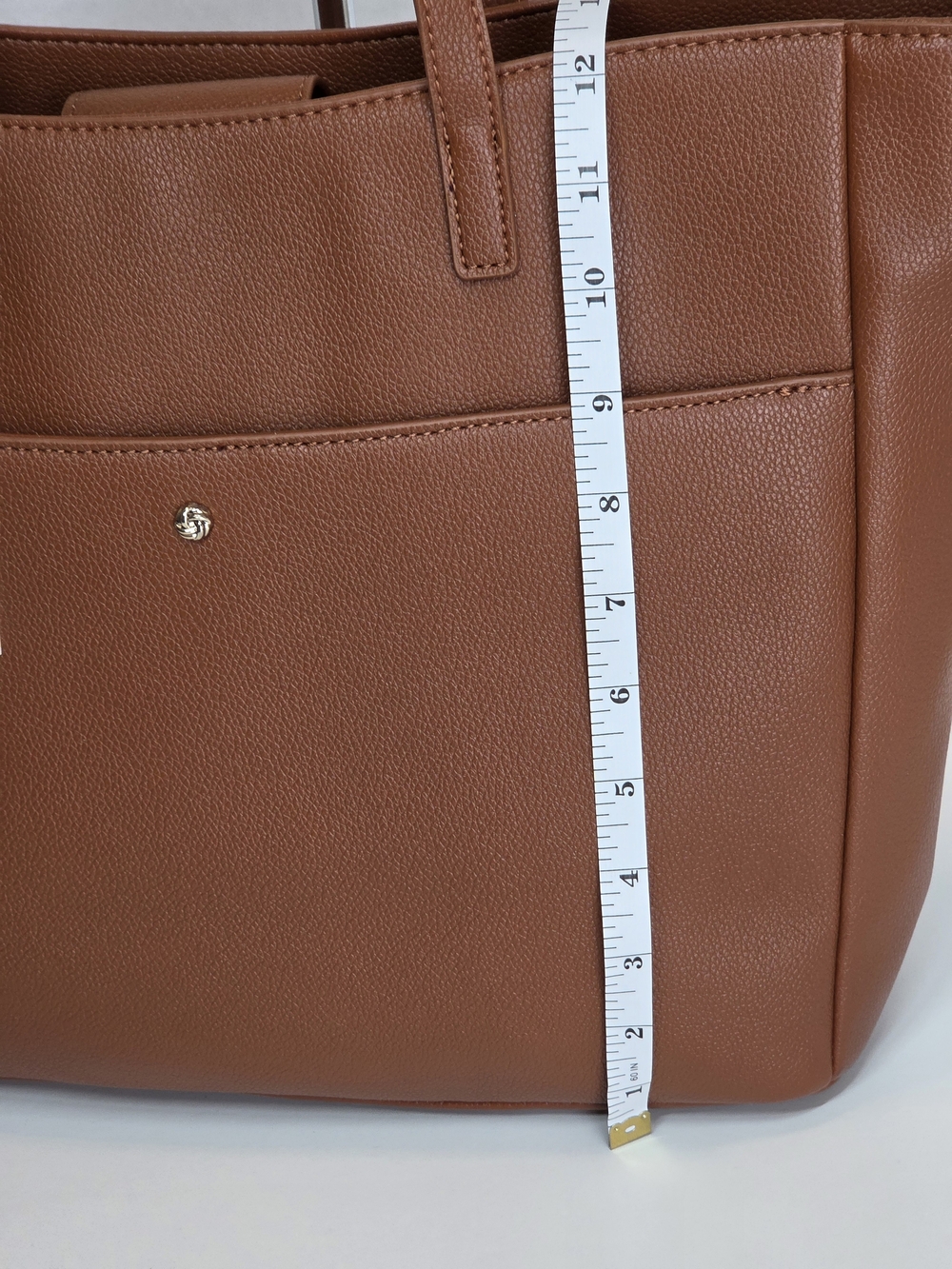 LC Lauren Conrad Cognac Brown Pebbled Tote - Picture 5 of 14